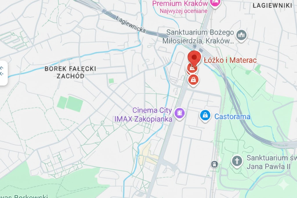 Mapa salonu Kraków
