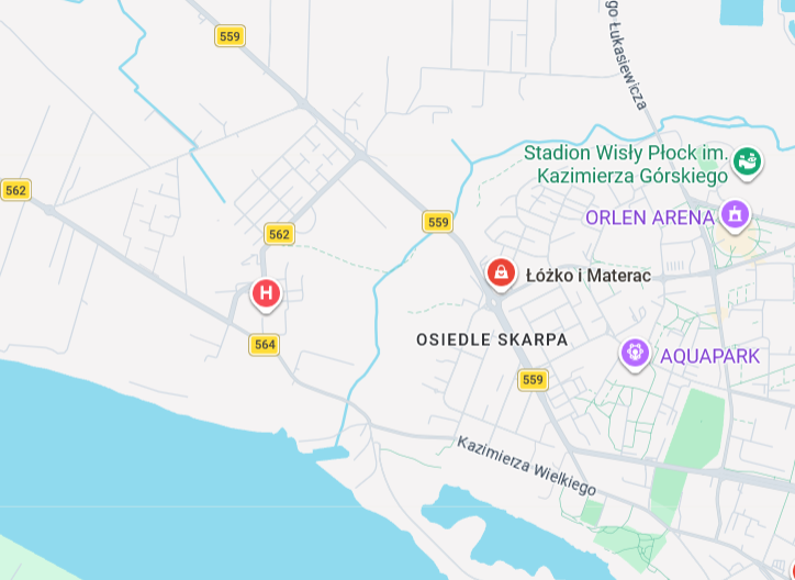 Mapa salonu Płock